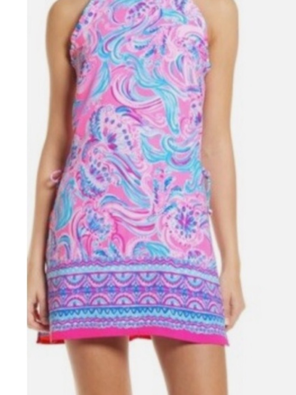 T2)Lilly Pulitzer 🌸 Pink Swirl Print Sundress